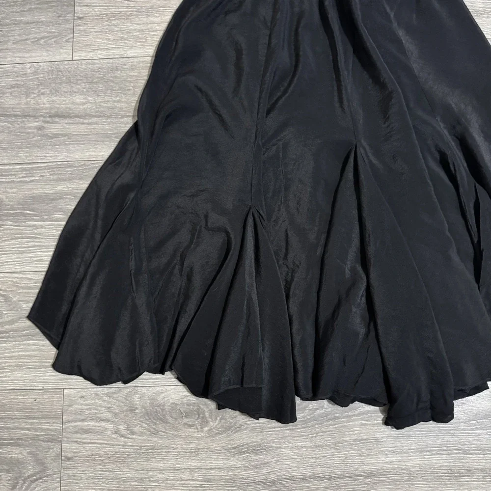 Denim & Supply Ralph Lauren‎ Black Rare Bohemian Maxi Retro Ruffled Skirt Sz S